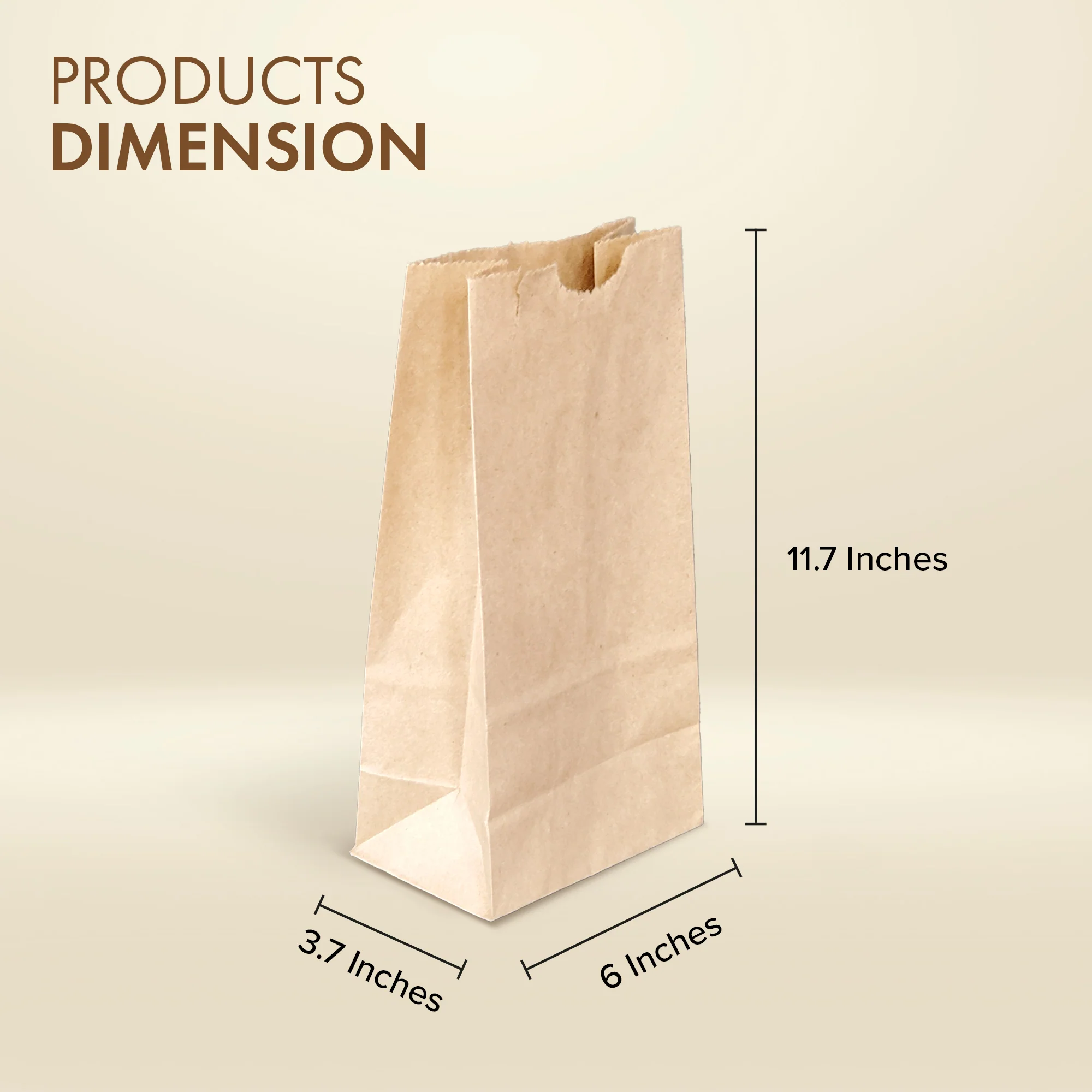 Paper Bags - Brown/Kraft - #6 - Made in Canada - Image 2