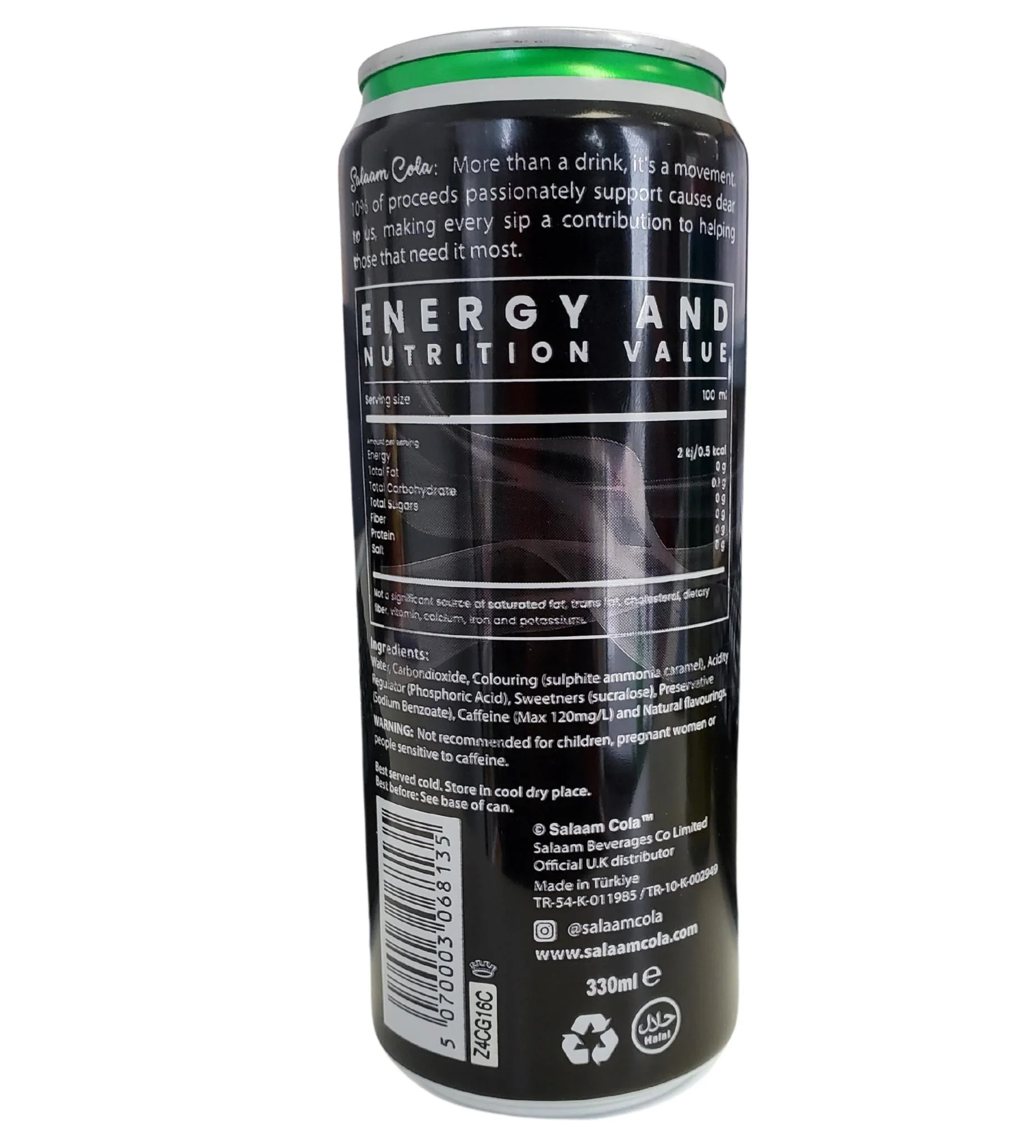 Salaam - Cola - Zero Sugar - Cans - Image 2