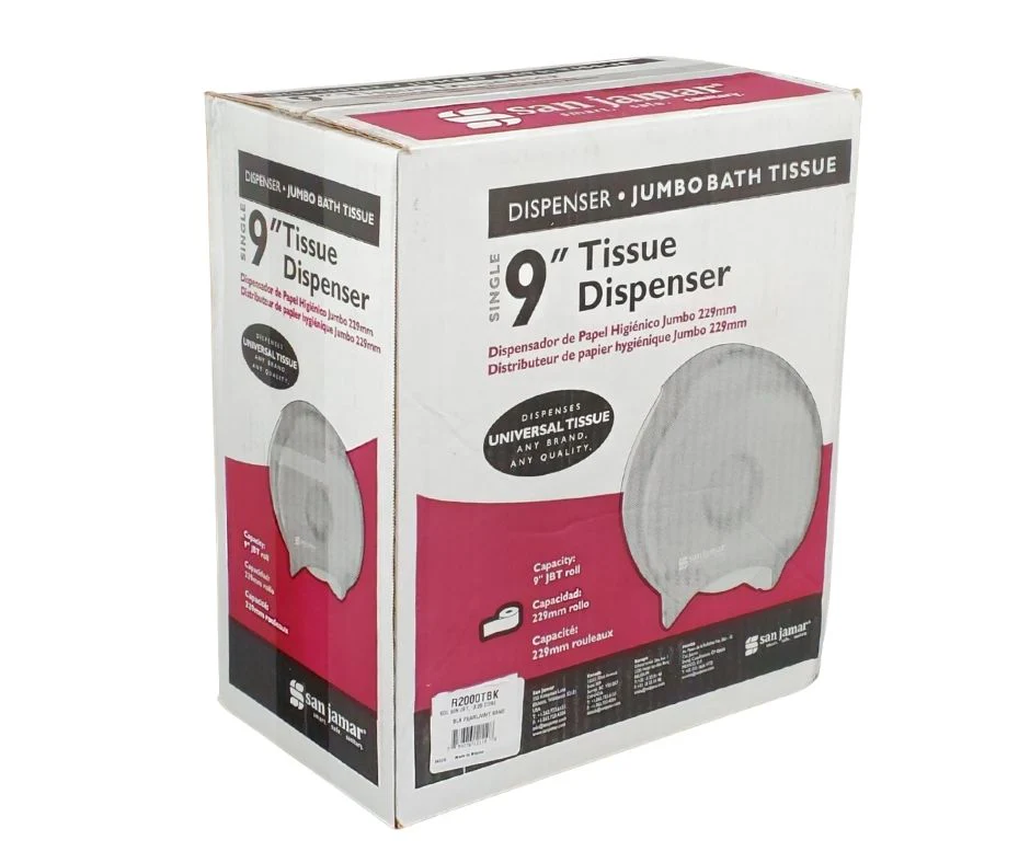 San Jamar - 9" Single Bathroom Tissue Roll - Dispenser - R2000 TBK - Image 3