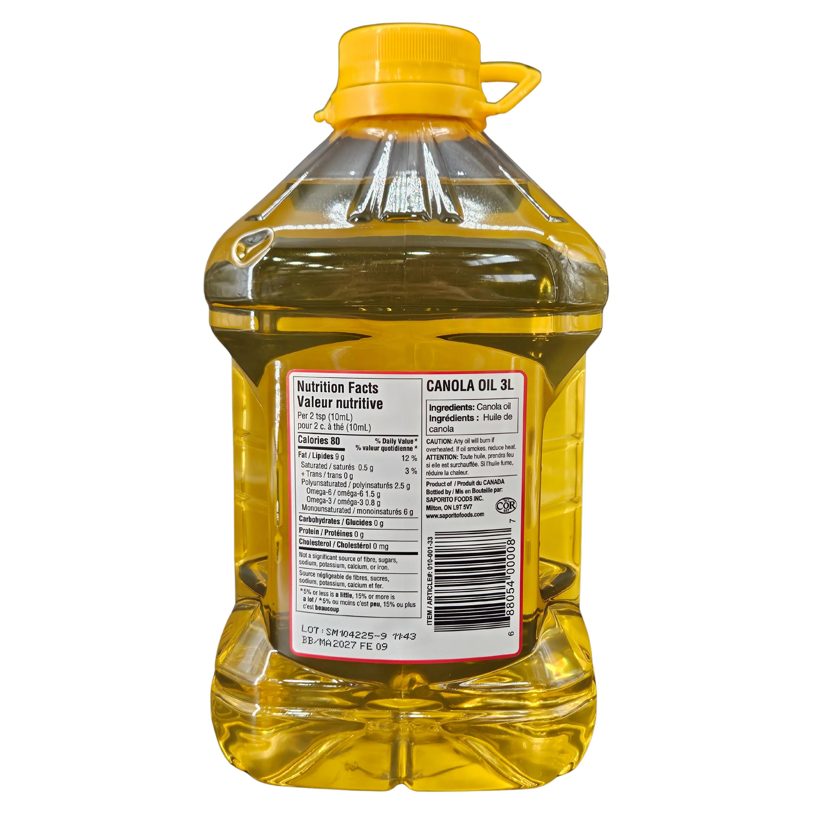 Saporito - Canola Oil - 3Lt - Image 2
