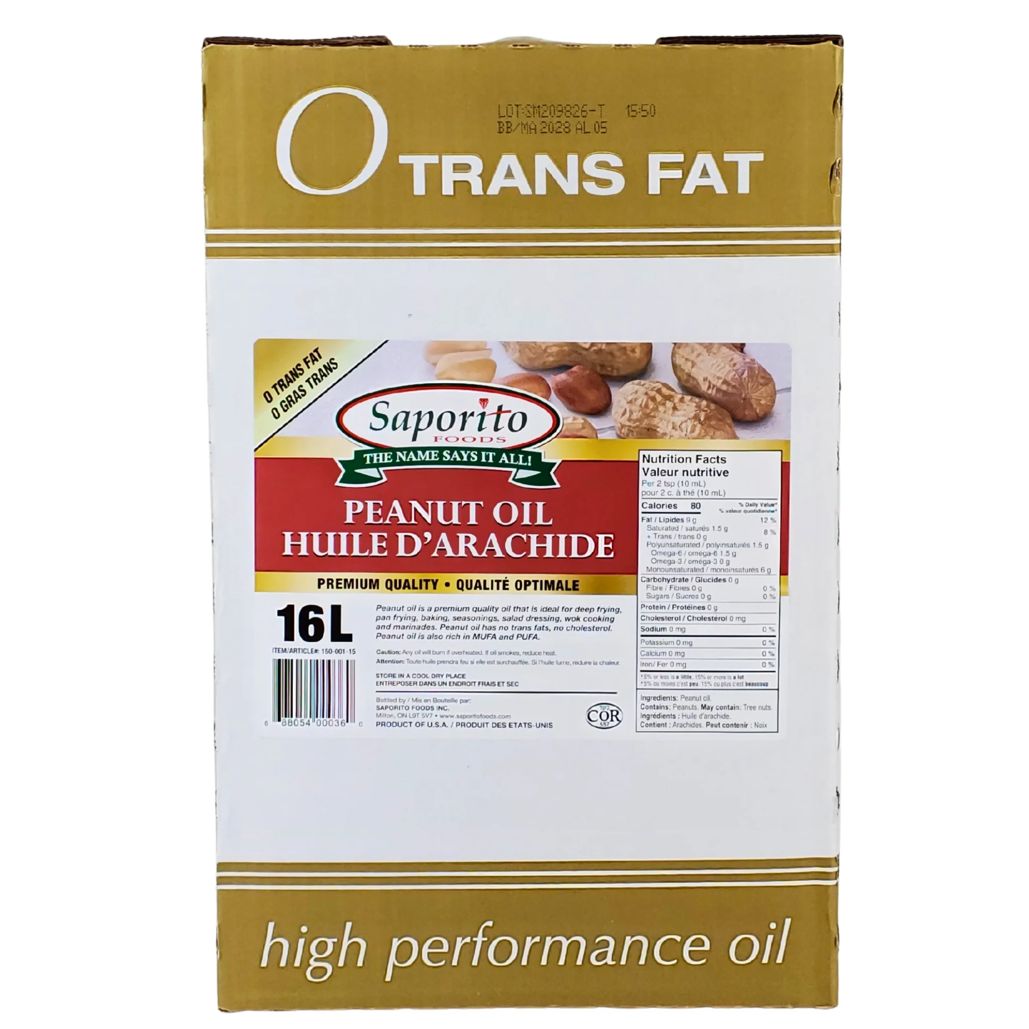 Saporito - Peanut Oil - 16Lt - Image 4