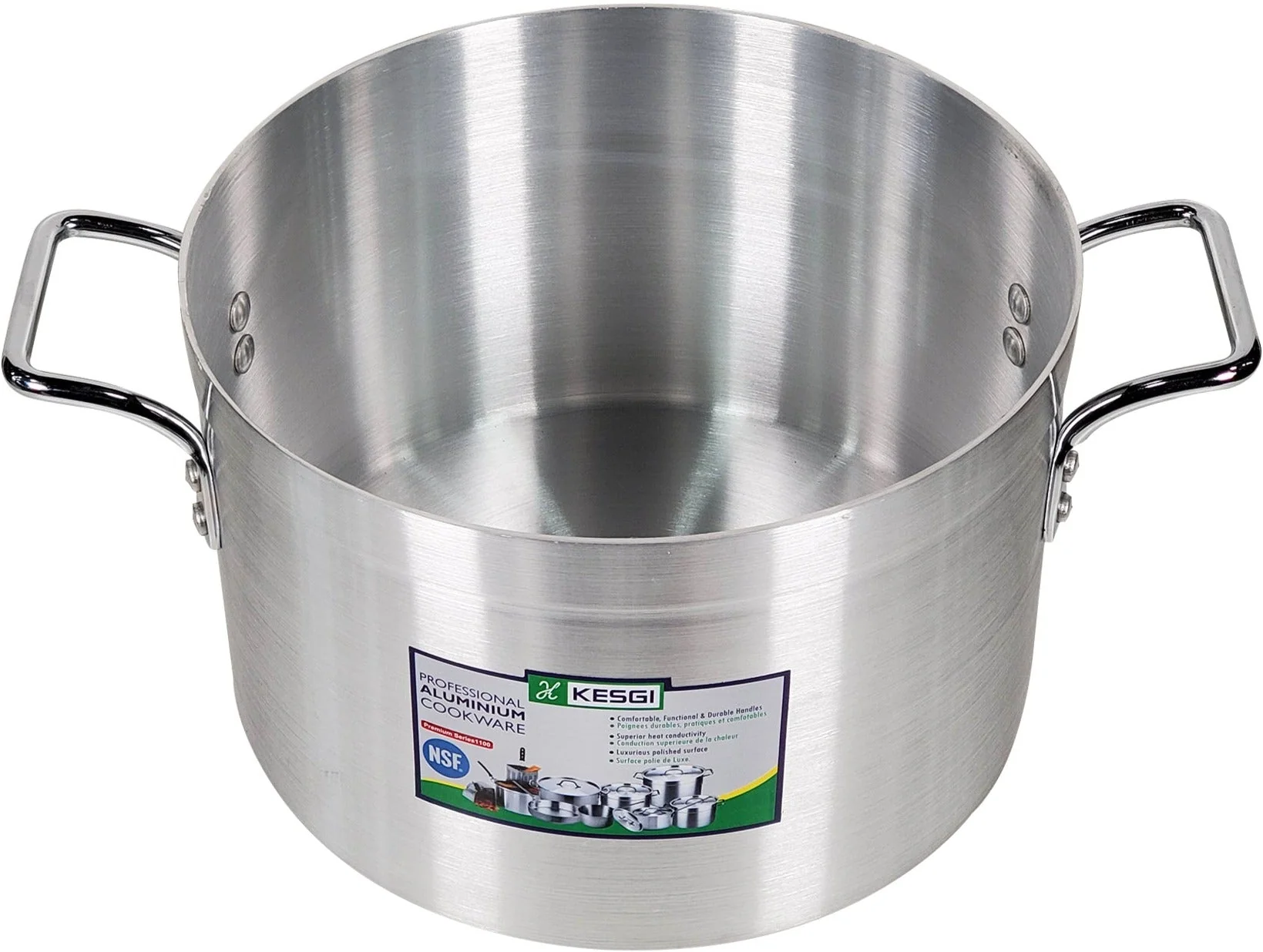 Sauce Pot 13.5L - 4mm 11.8"x7" w/Lid - Image 2