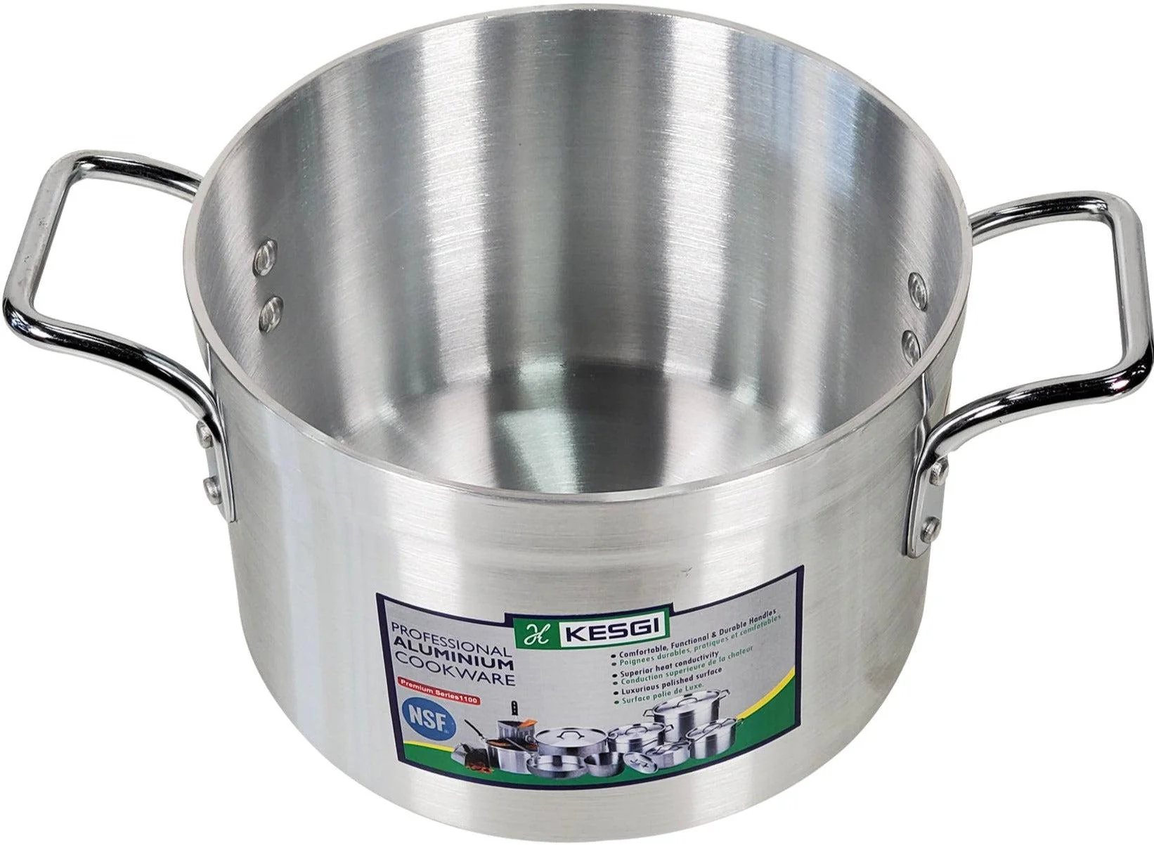 Sauce Pot 5L - 4mm 8.6"x5.5" w/Lid - Image 2