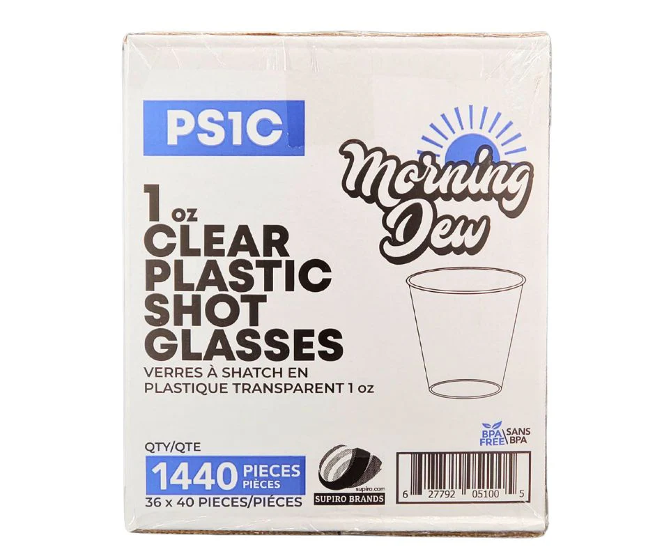 Morning Dew - 1oz Clear Plastic Shot Glass - PS1C - Image 11
