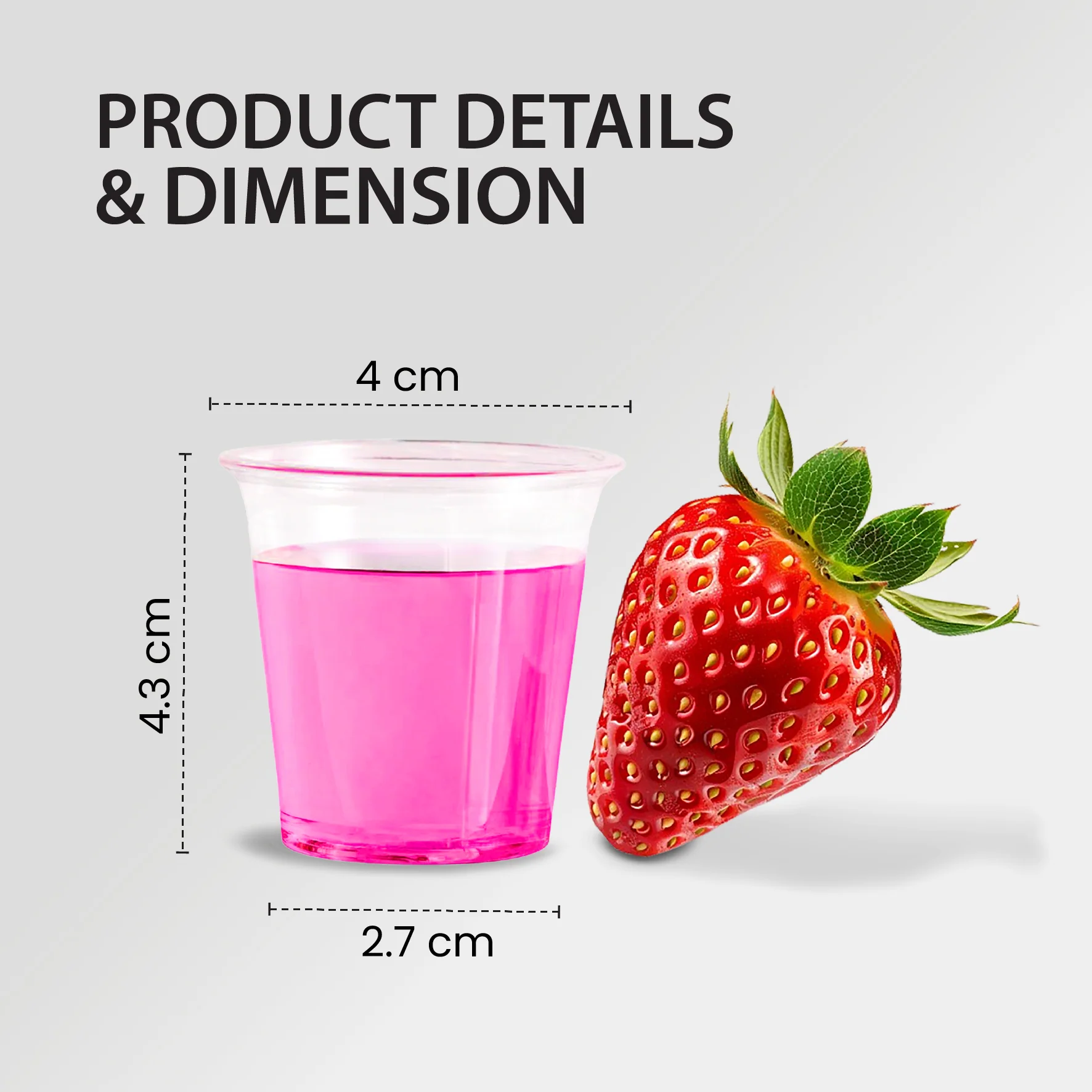 Morning Dew - 1oz Clear Plastic Shot Glass - PS1C - Image 7