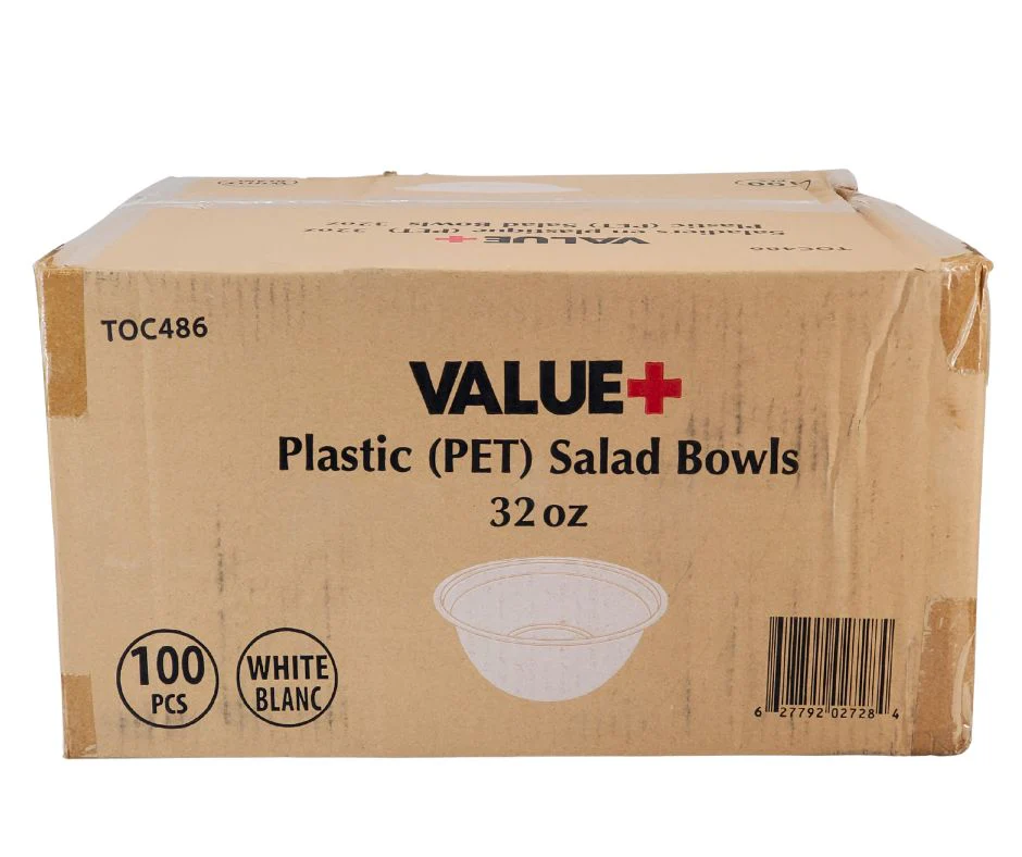 Value+ - 32oz Salad Bowl - PET - White - Image 4