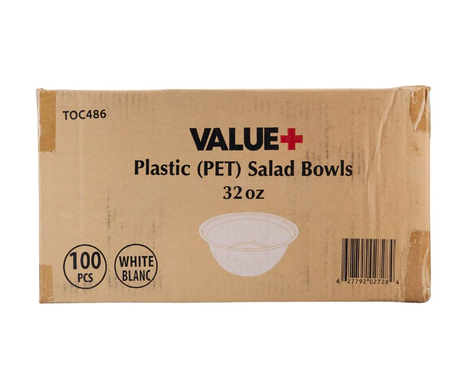 Value+ - 32oz Salad Bowl - PET - White - Image 5