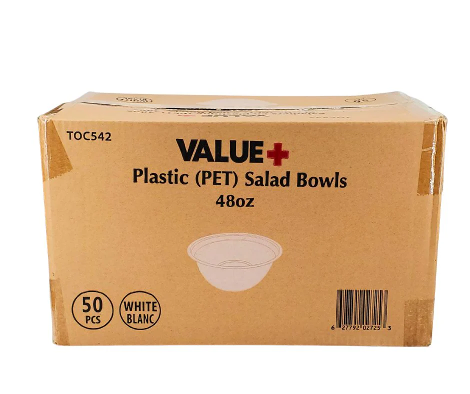 Value+ - 48oz Salad Bowl - PET - White - Image 6