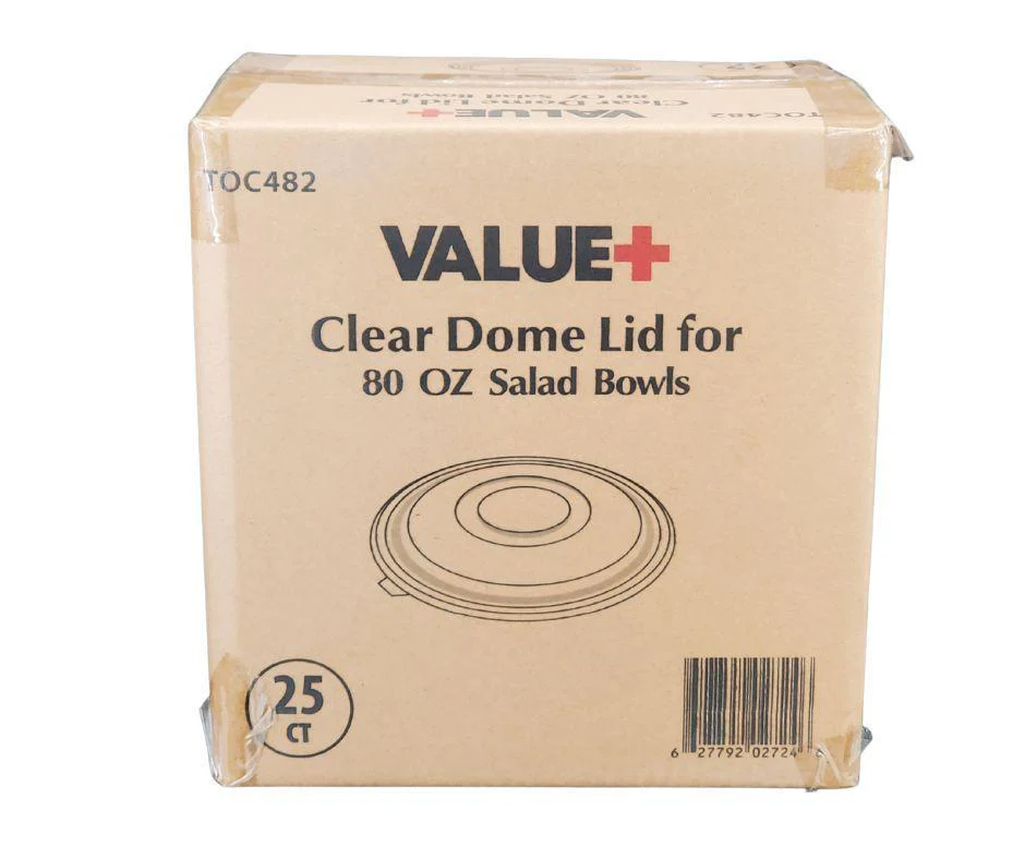 Value+ - Clear Dome Lid for 80oz Salad Bowls - L-SRZ80 - Image 2
