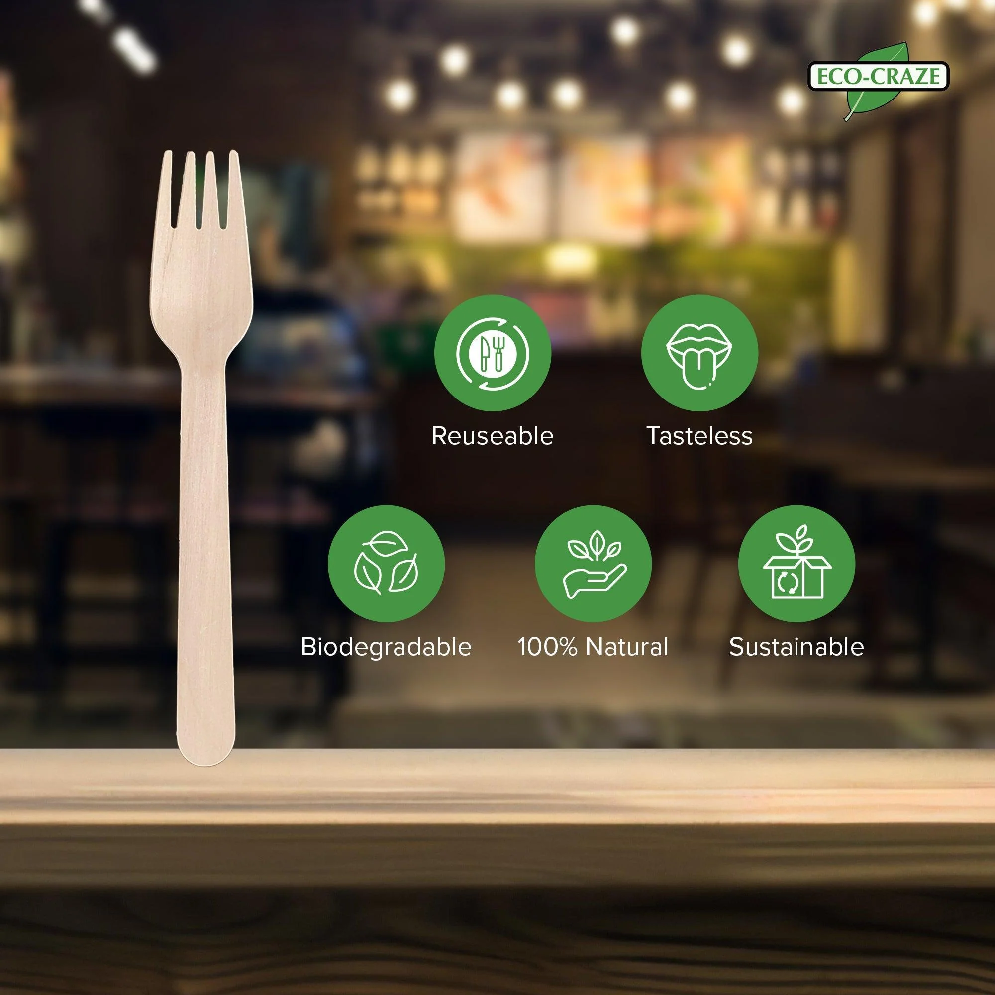 Eco-Craze - Wooden Fork - Image 9