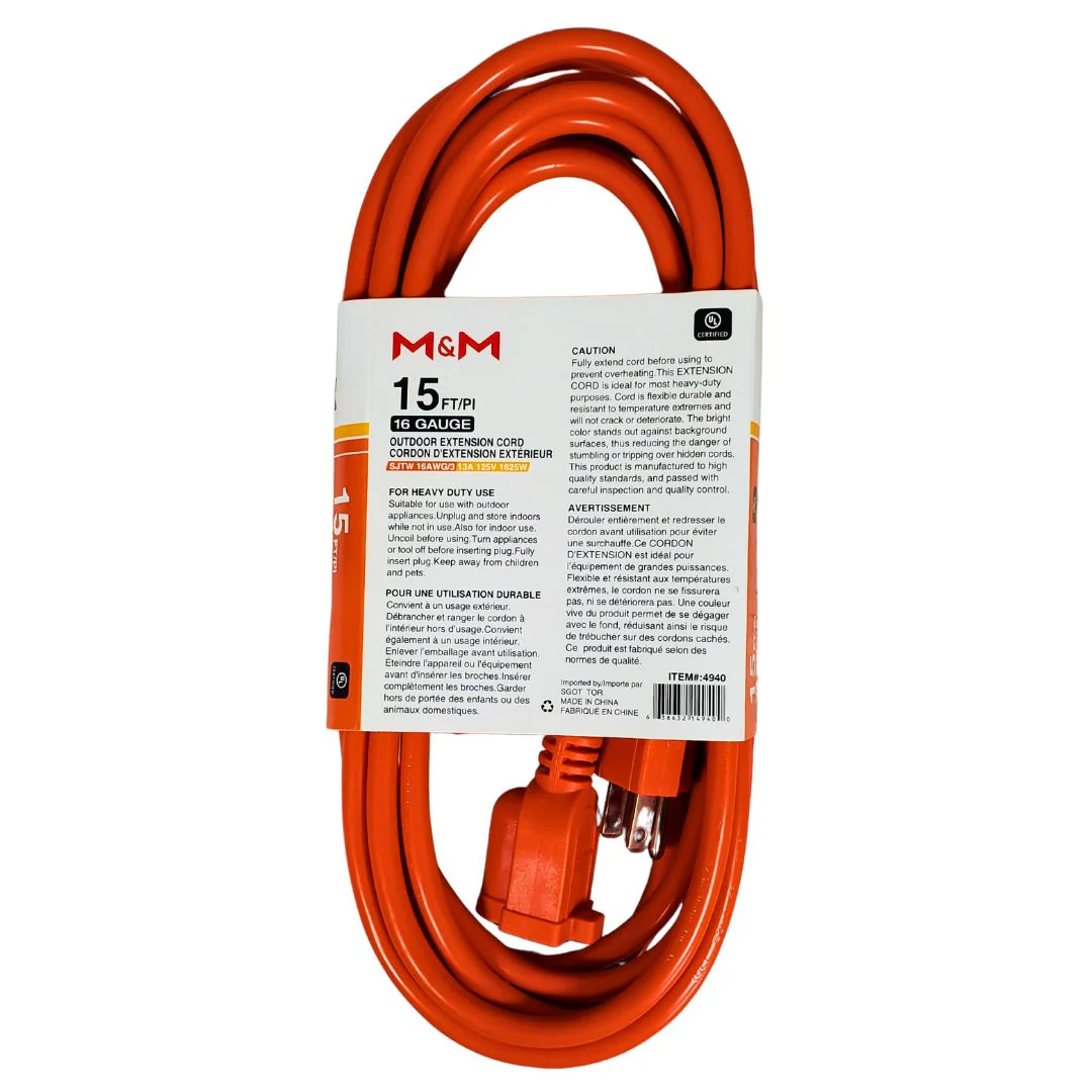 Extension Cord 15ft - Heavy Duty - Image 2