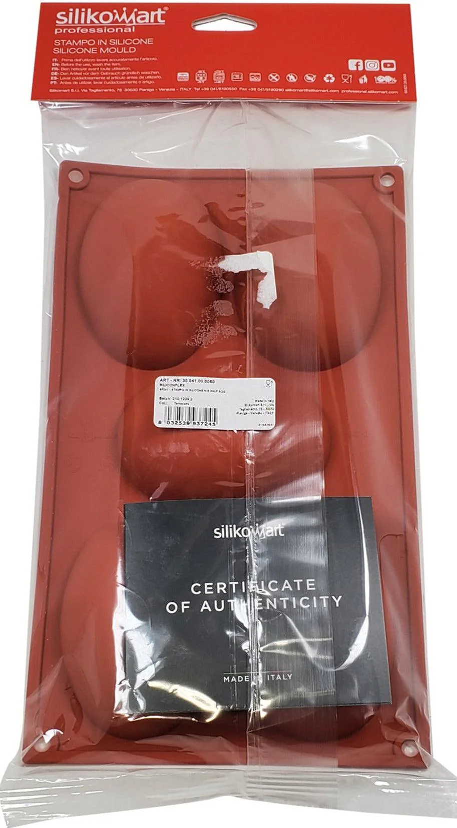 CLR - Silicone 1/2 Egg Mold - 5 Compartment - SF041 - Image 2