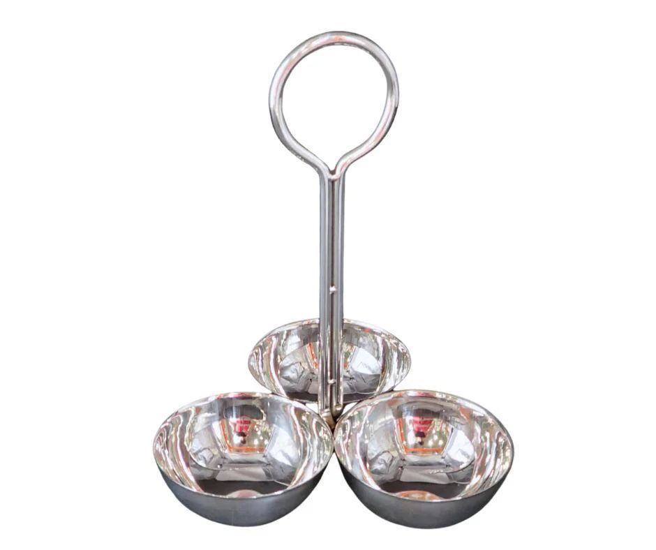 Chutney Serving Tray SS - 3 Comp - Image 2
