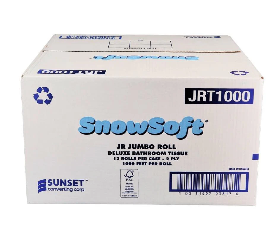 Snow Soft - JRT 2 Ply Bathroom Tissue Roll - 1000' - JRT1000 - Image 3