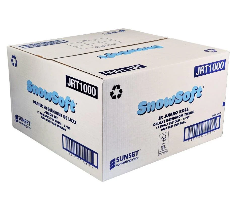 Snow Soft - JRT 2 Ply Bathroom Tissue Roll - 1000' - JRT1000 - Image 4
