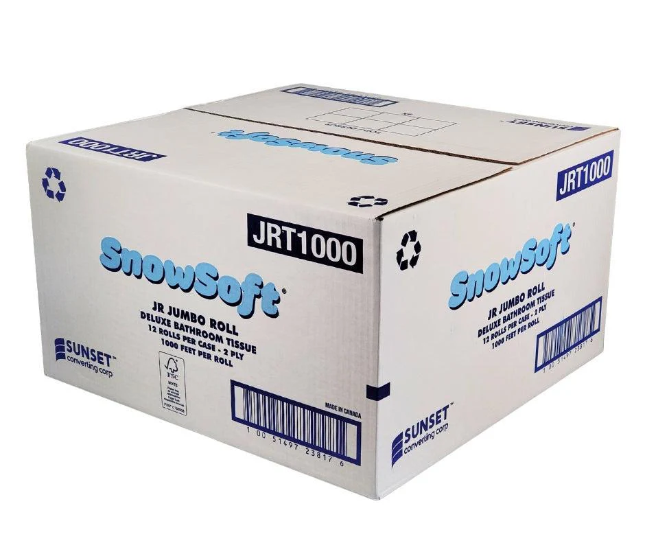 Snow Soft - JRT 2 Ply Bathroom Tissue Roll - 1000' - JRT1000 - Image 5