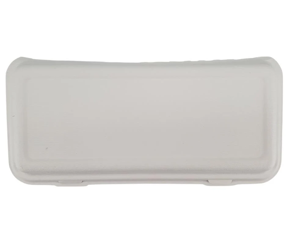 Eco-Craze - 12x6x2.3 Bagasse Clamshell Container - 1100ml - Image 3