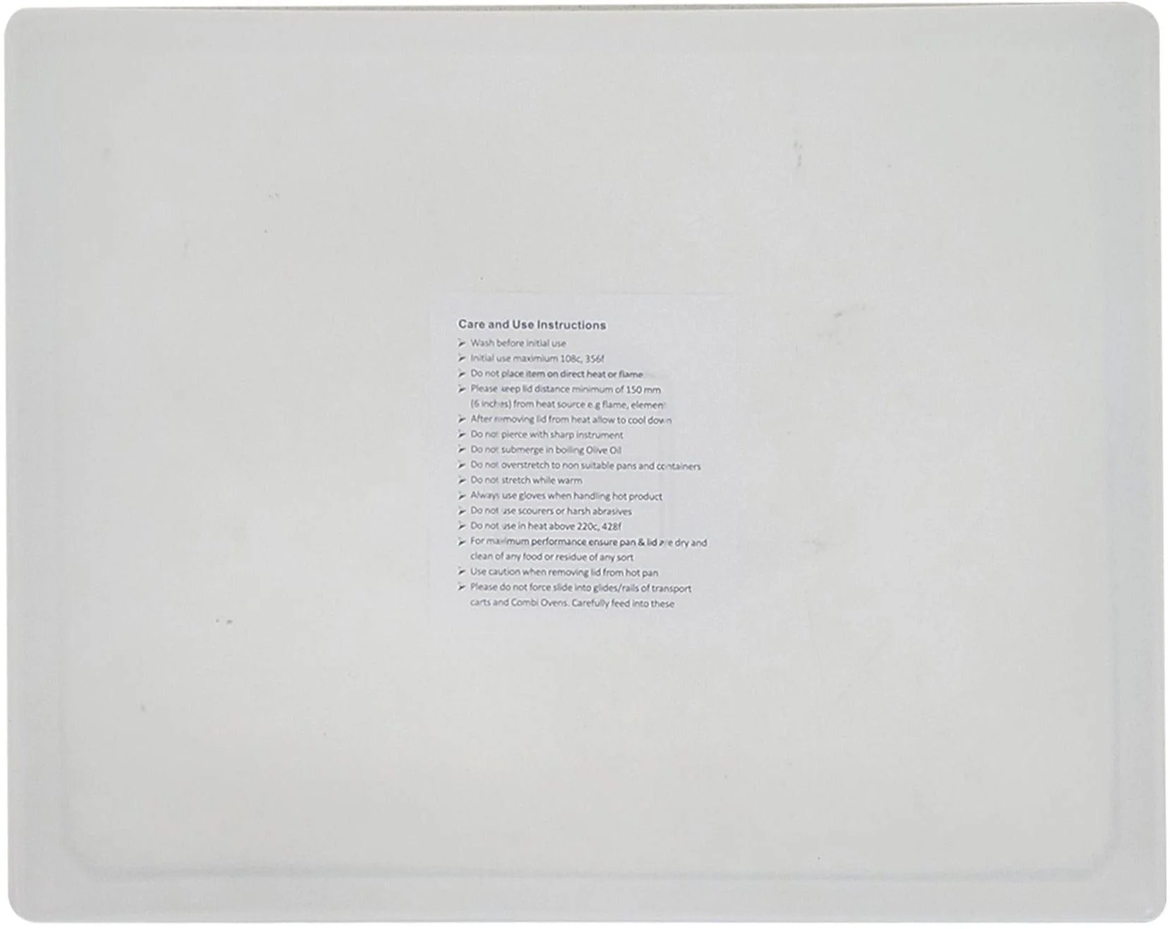 CLR - Flexsil Food Pan Lid - 1/2 Size - Image 4