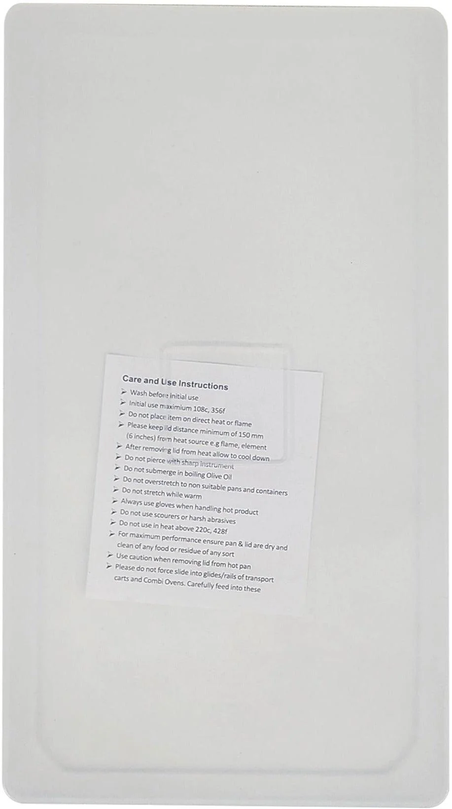 CLR - Flexsil Food Pan Lid - 1/3 Size - Image 4
