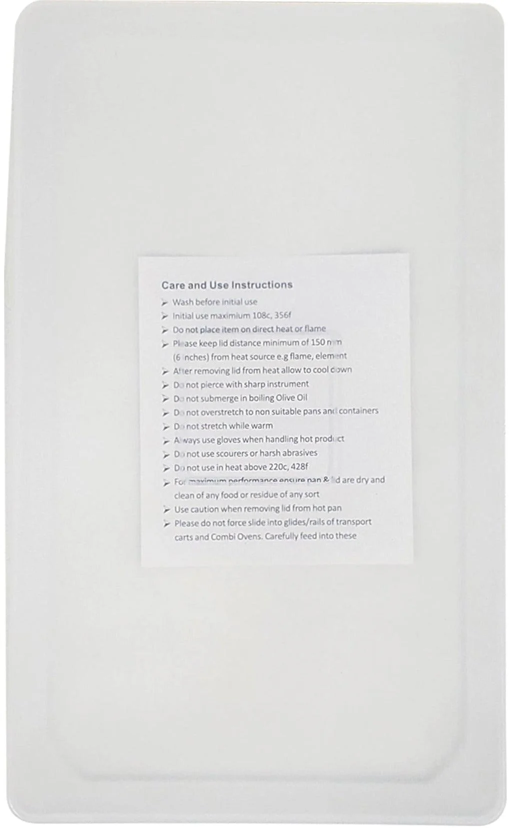 CLR - Flexsil Food Pan Lid - 1/4 Size - Image 4