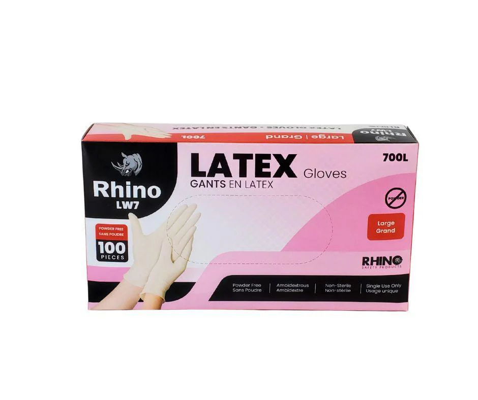 Rhino - Latex Gloves - Powder Free - Large - L700 - Image 3