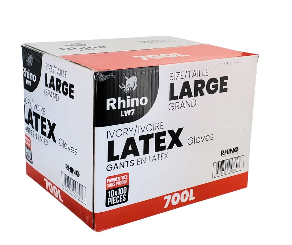 Rhino - Latex Gloves - Powder Free - Large - L700 - Image 5