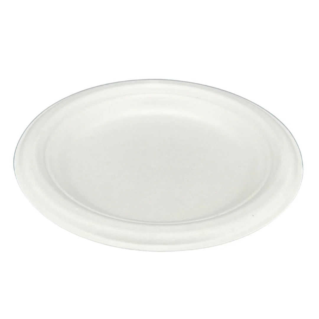 Eco-Craze - 6.75" Round Bagasse Plate - Retail Pack - Image 2