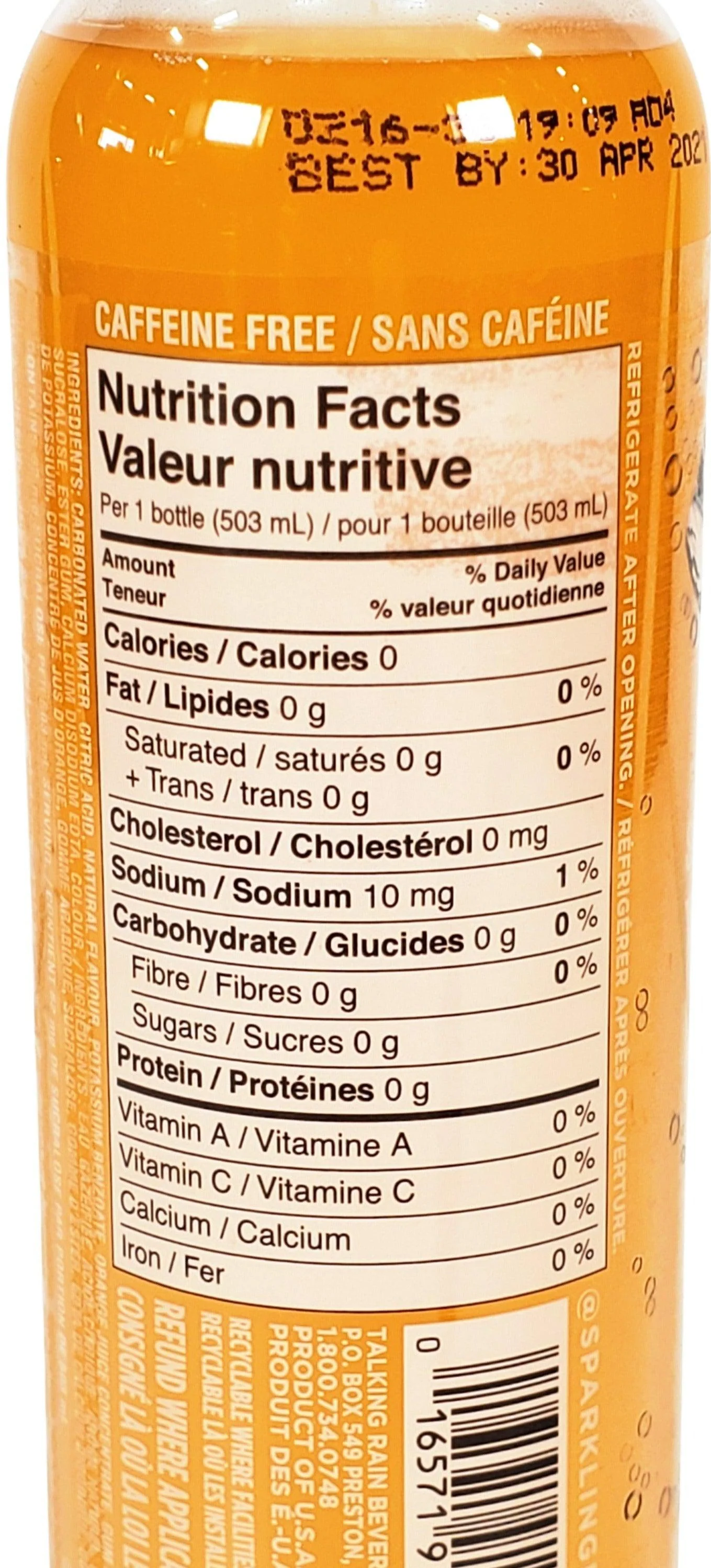 Sparkling Ice - Water Drink - Orange Mango - Bottles - Image 2