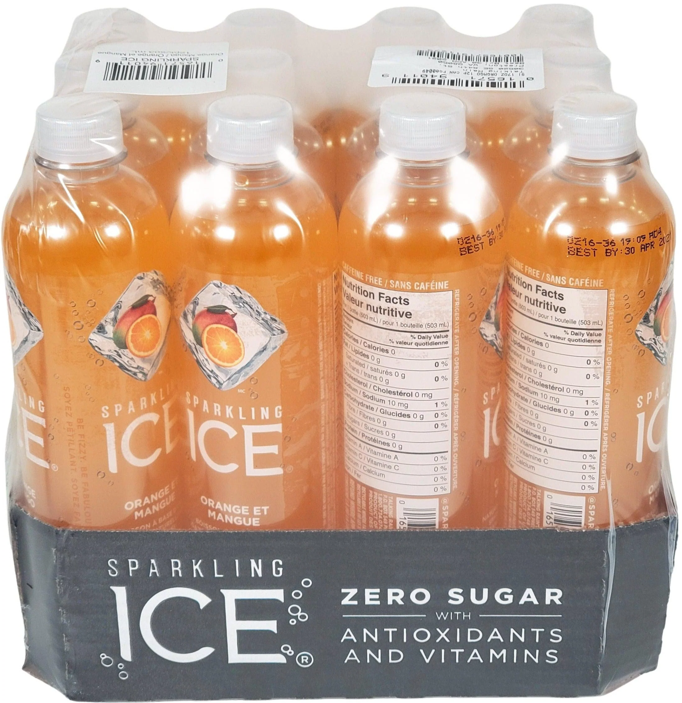 Sparkling Ice - Water Drink - Orange Mango - Bottles - Image 3