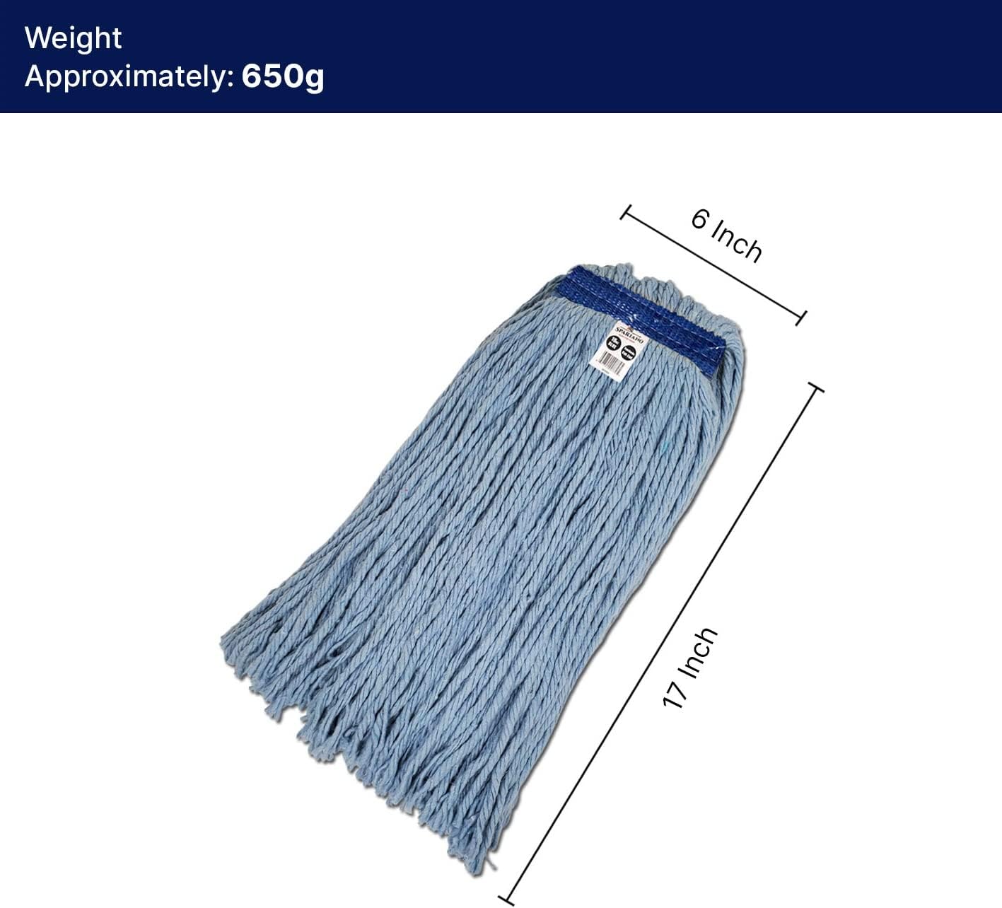 Spartano - 16oz Blue Synthetic Cut-End Mop Head - 3096 - Image 2