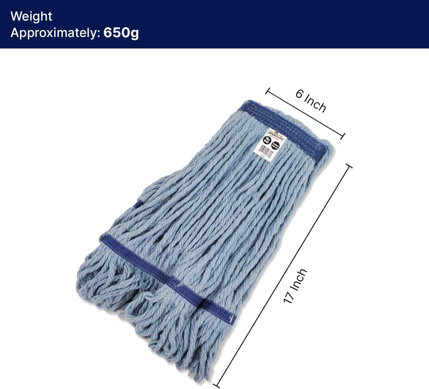 Spartano - 16oz Blue Synthetic Loop-End Mop Head - 3090 - Image 2