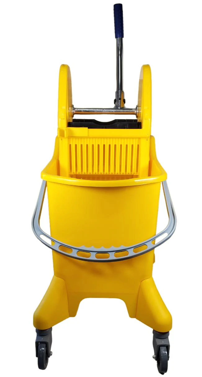 Spartano - HEAVY - 28L Mop Bucket W/ Down Press Wringer - Yellow - - Image 3