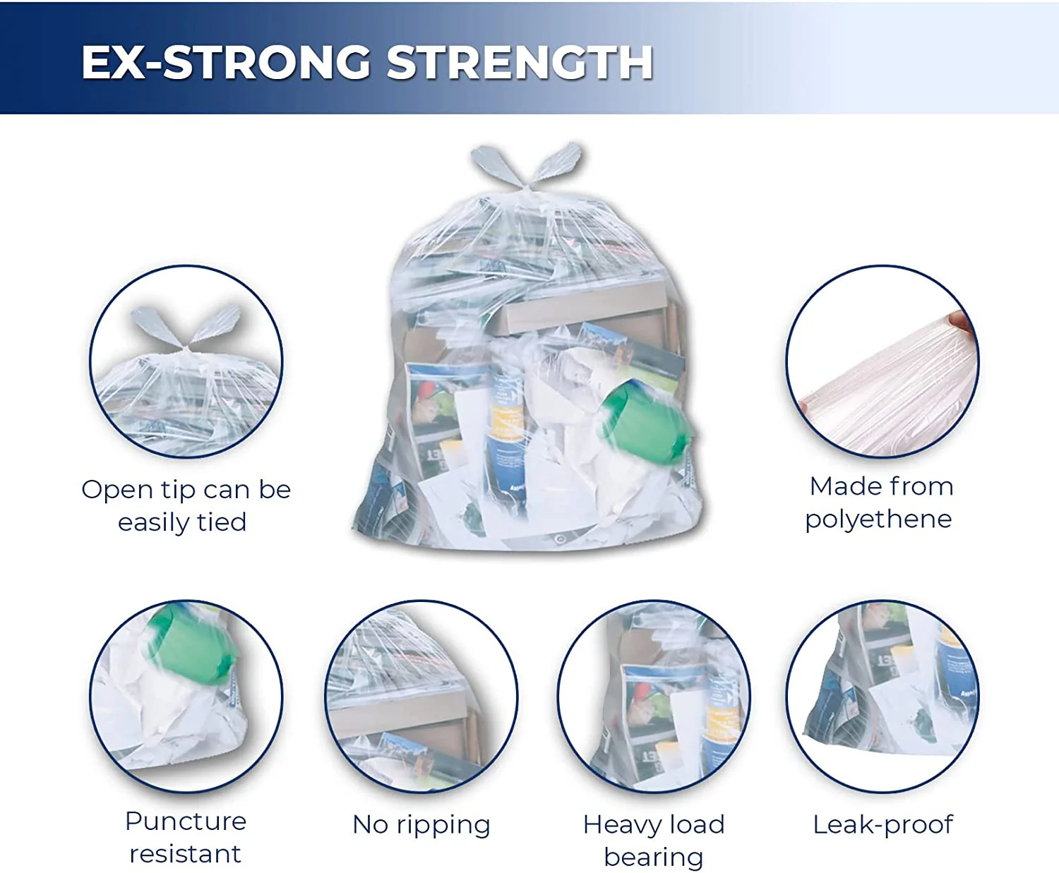Spartano - Garbage Bags - Ex-Strong - Clear - 26"x36" - Image 3