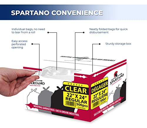 Spartano - Garbage Bags - Regular - Clear - 22"x24" - Image 6