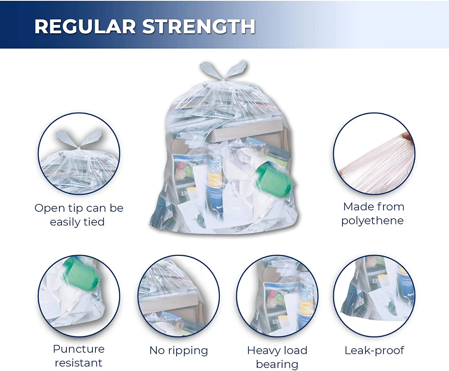 Spartano - Garbage Bags - Regular - Clear - 24"x22" - Image 3