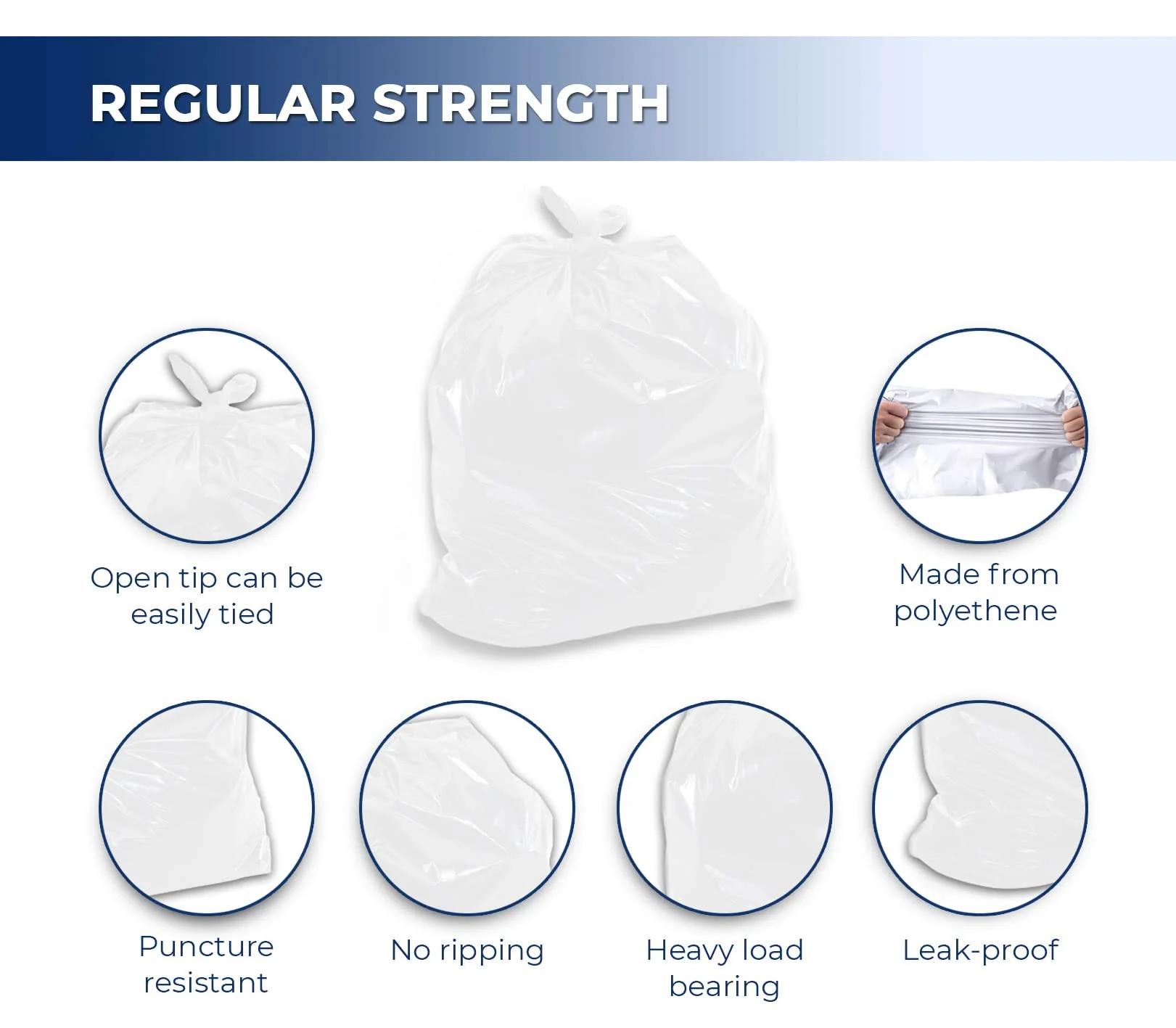 Spartano - Garbage Bags - Regular - White - 20"x22" - Image 3