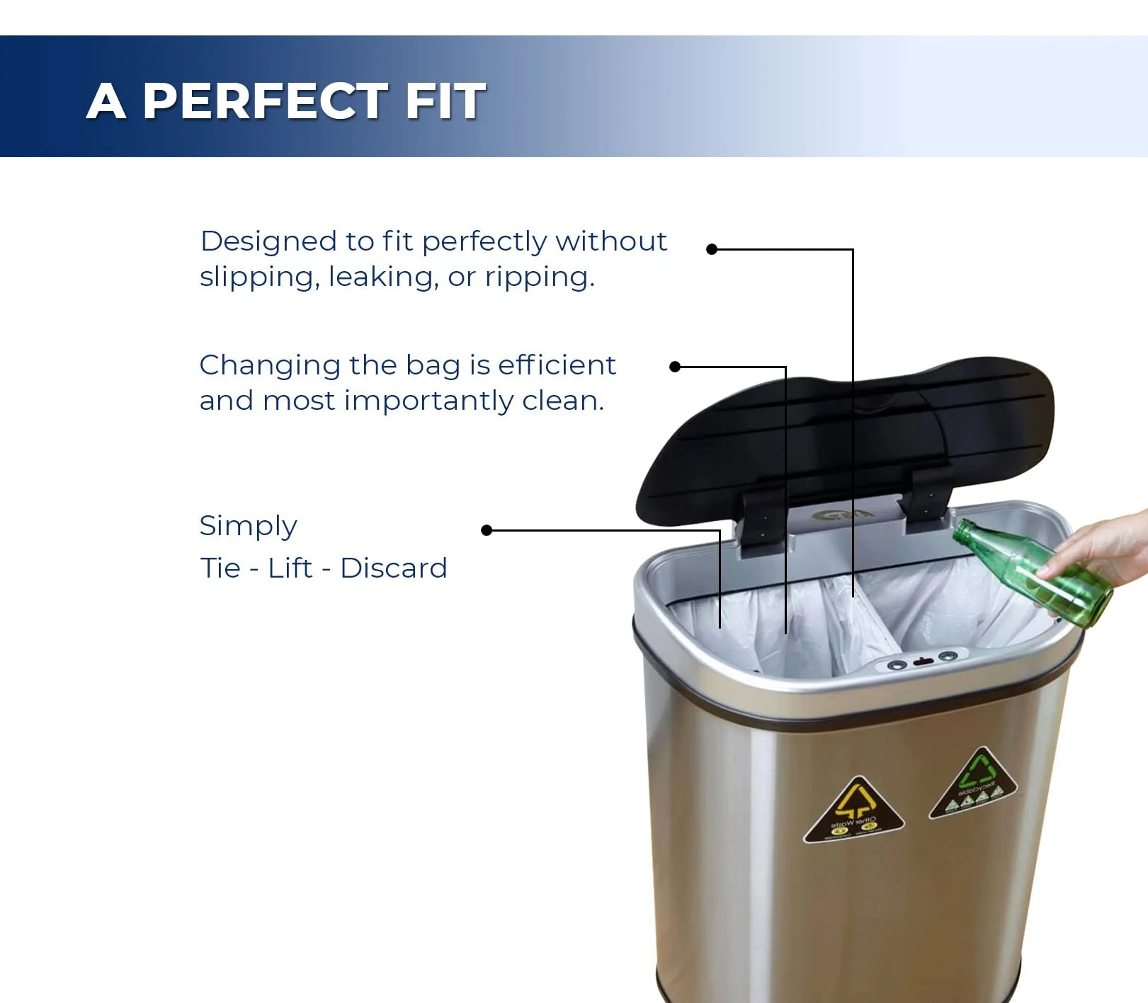 Spartano - Garbage Bags - Regular - White - 20"x22" - Image 5