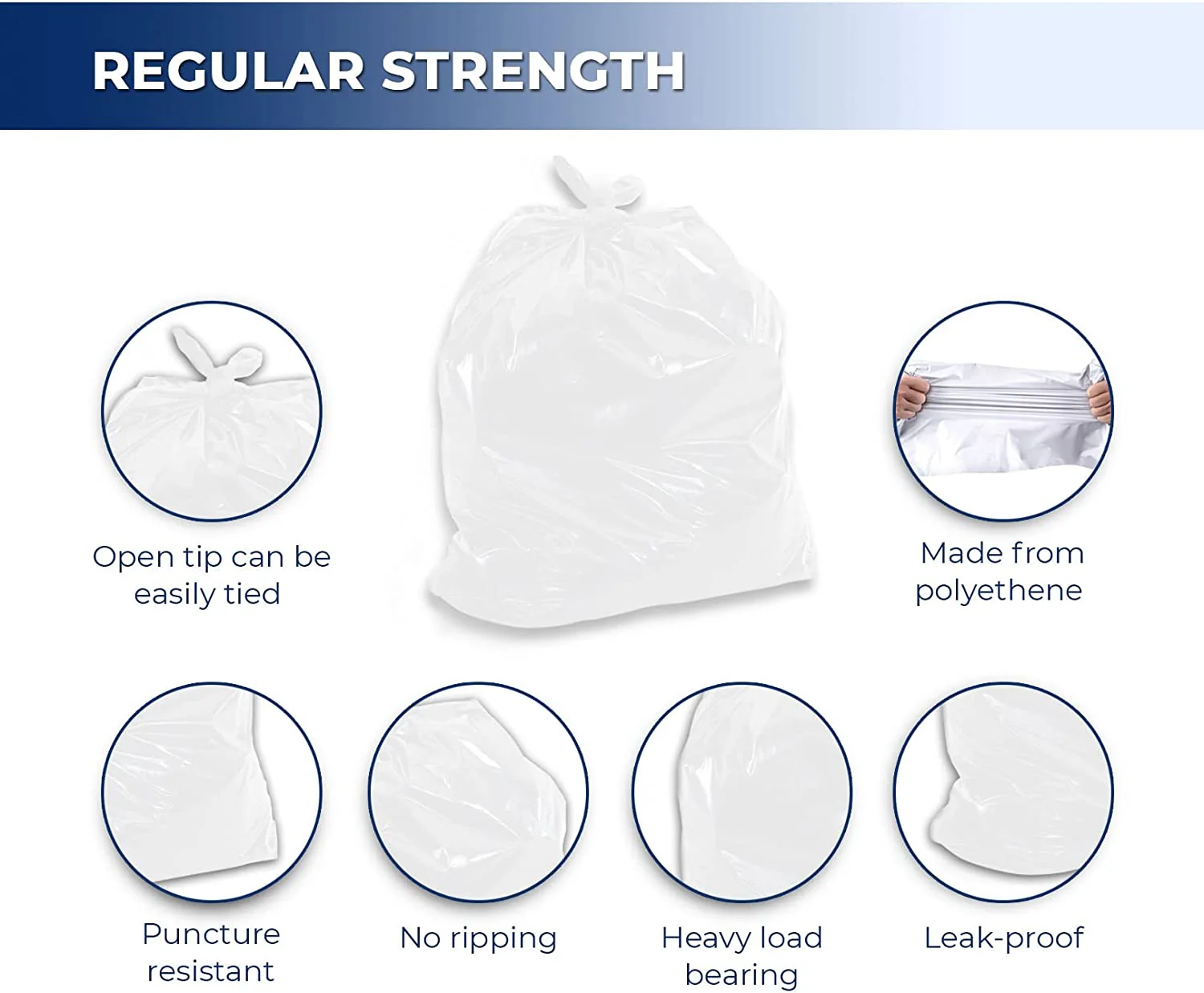 Spartano - Garbage Bags - Regular - White - 22"x24" - Image 3