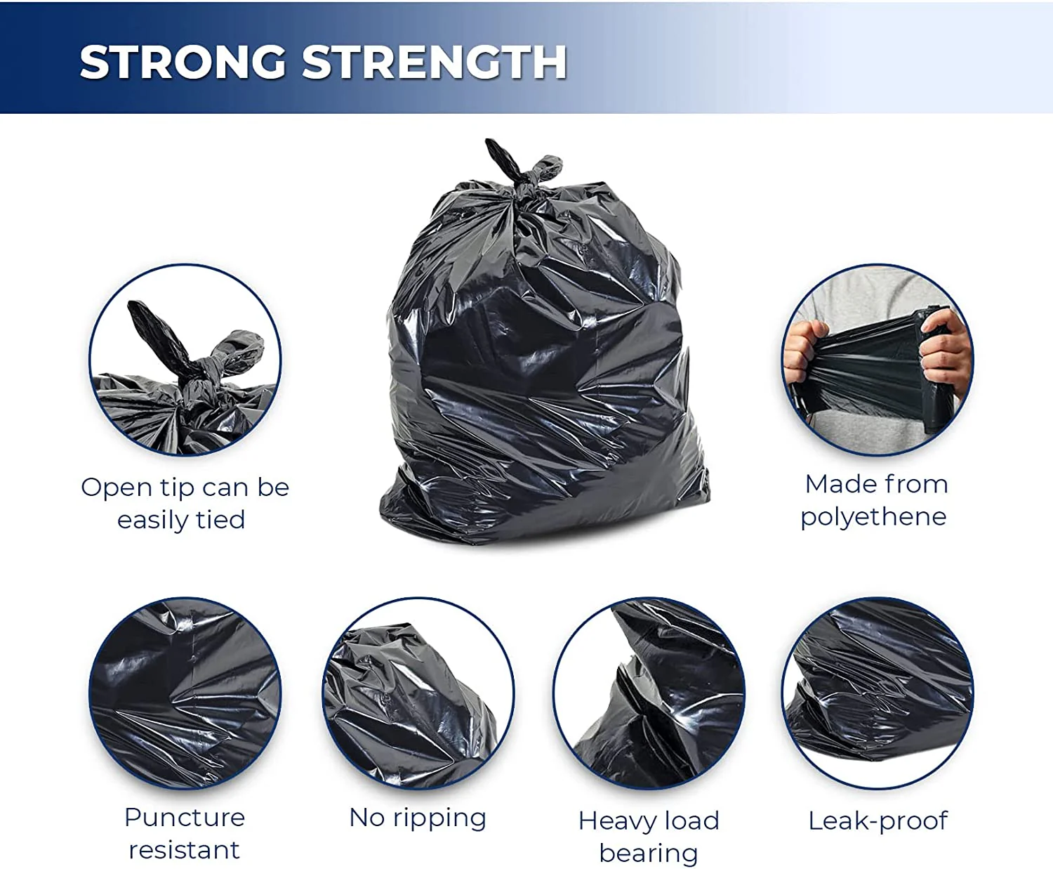 Spartano - Garbage Bags - Strong - Black - 26"x36" - Image 3