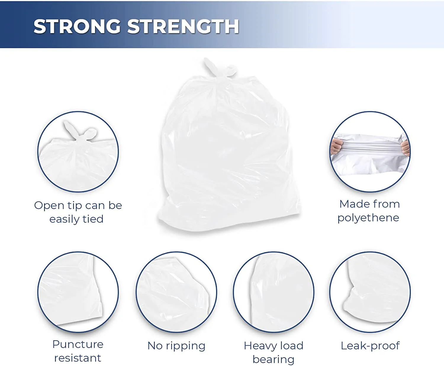 Spartano - Garbage Bags - Strong - White - 26"x36" - Image 3