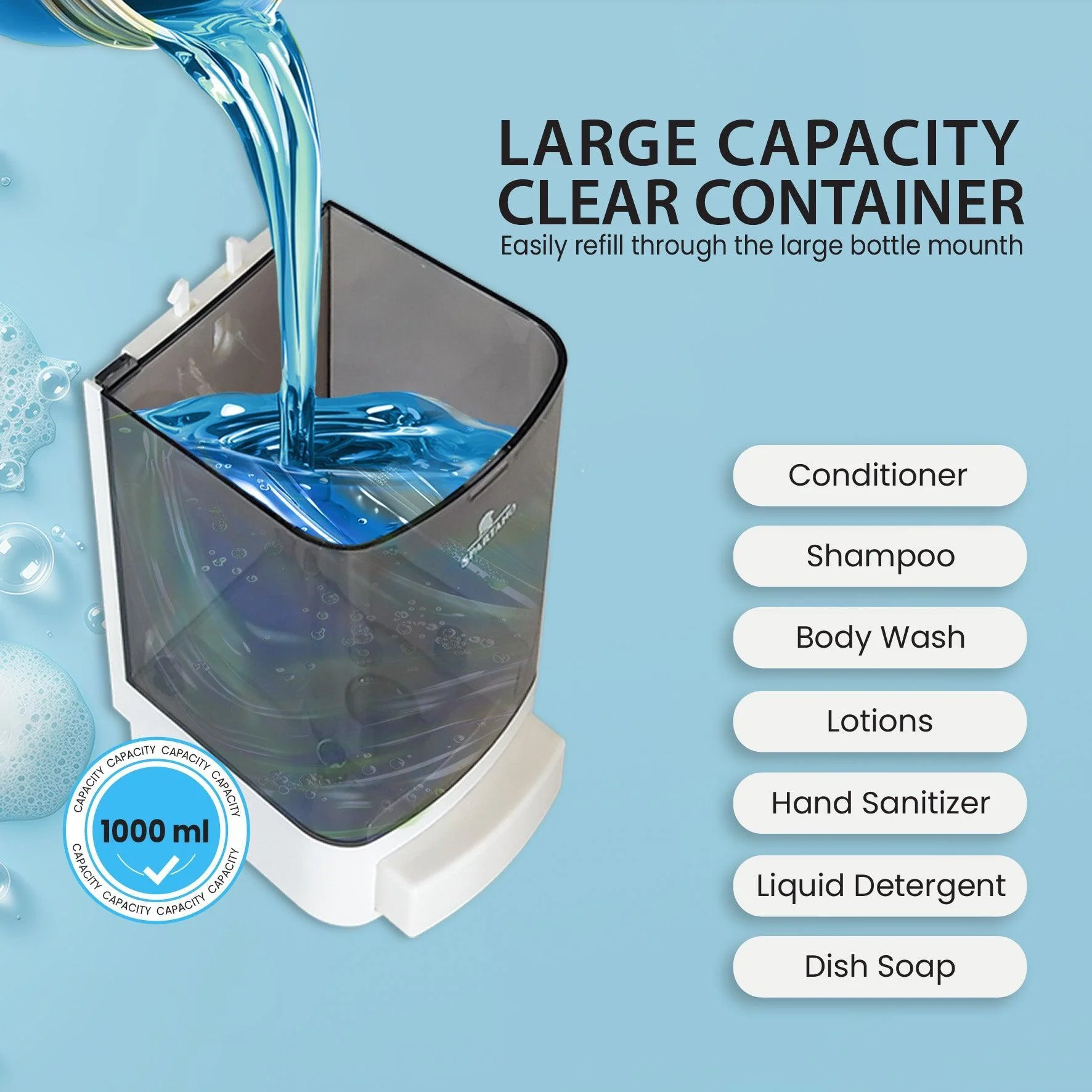 Spartano - Manual Soap Dispenser - White - Z1000 - Image 7