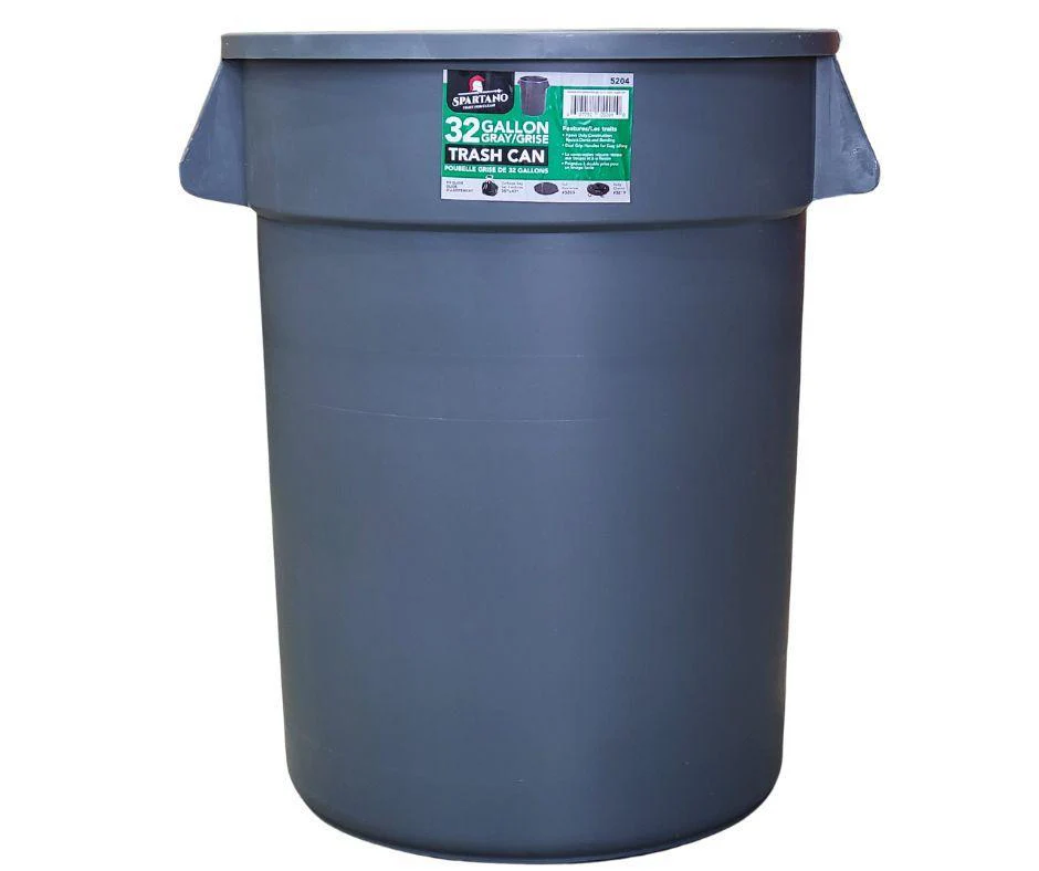 Spartano - Trash Can - 32 Gallon  - Grey - 5204 - Image 3