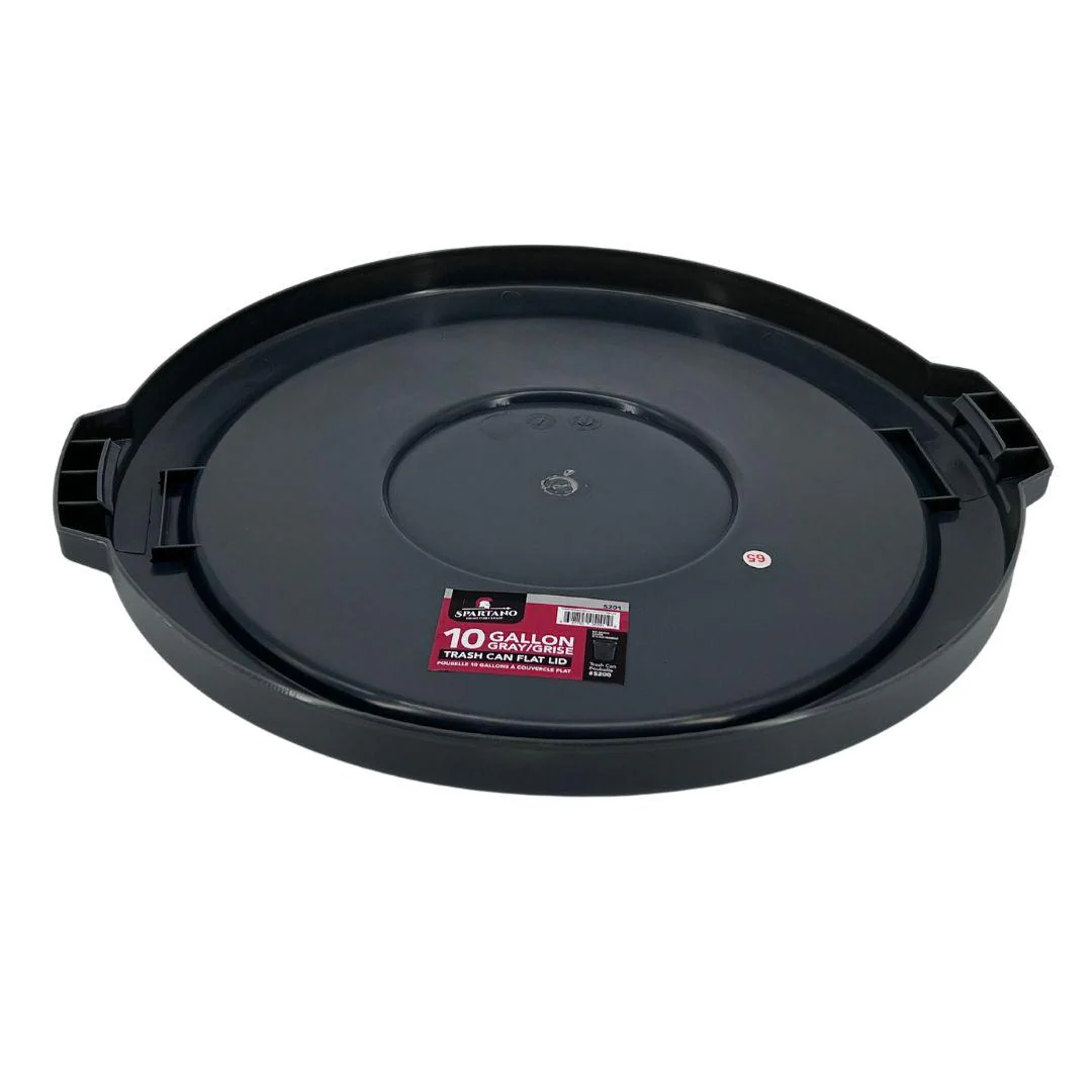 Spartano - Trash Can Flat Lid - 10 Gallon  - Grey - 5201 - Image 2