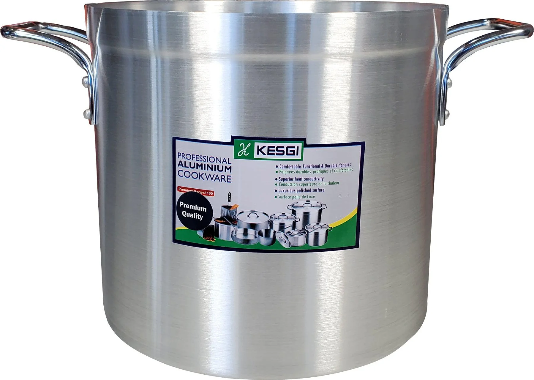 Stock Pot 12L - 4mm - 10"x9.4" w/Lid - Image 2