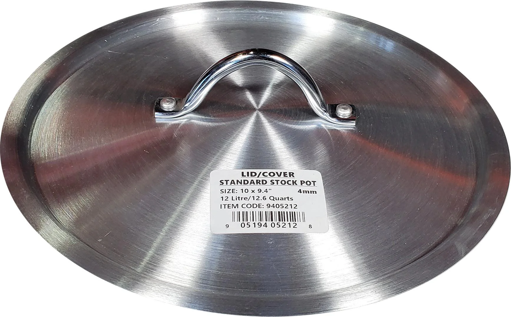 Stock Pot 12L - 4mm - 10"x9.4" w/Lid - Image 3