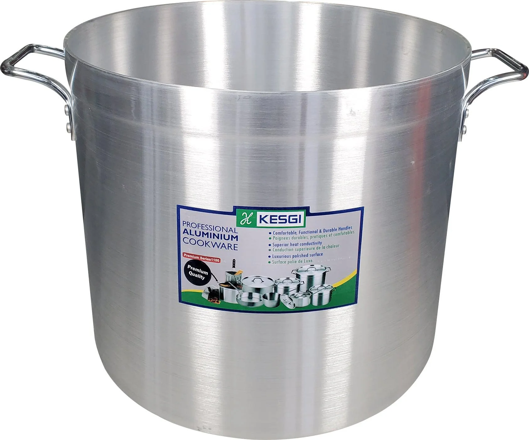 Stock Pot 40L - 4mm - 15.7"x14.4" w/Lid - Image 2