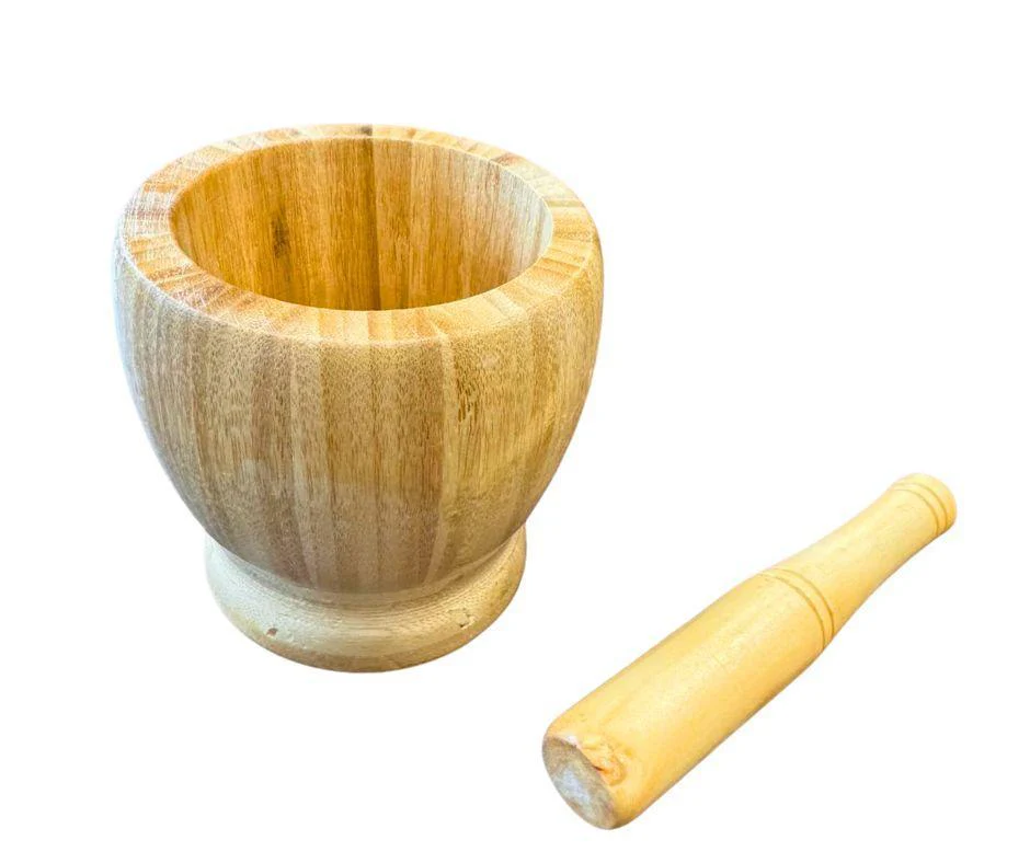 Bamboo Mortar & Pestle - CH-11201 - Image 2