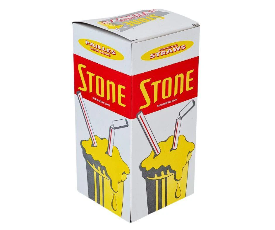 Stone - Plastic Straw - 8" Super Jumbo - White - Image 8