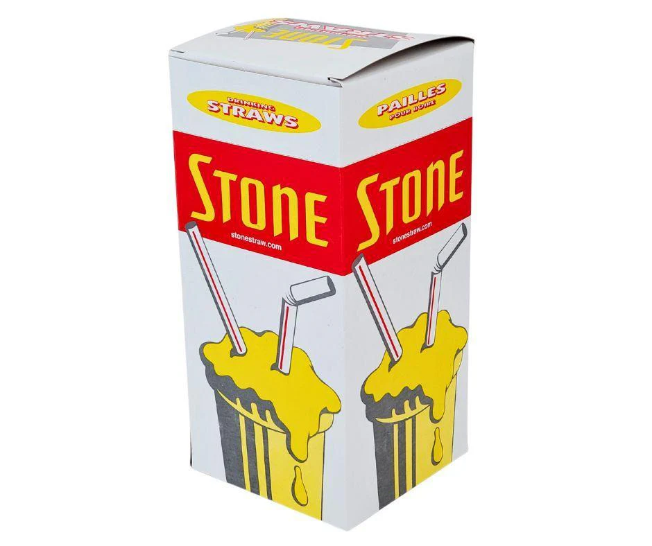 Stone - Plastic Straw - 8" Super Jumbo - White - Image 9