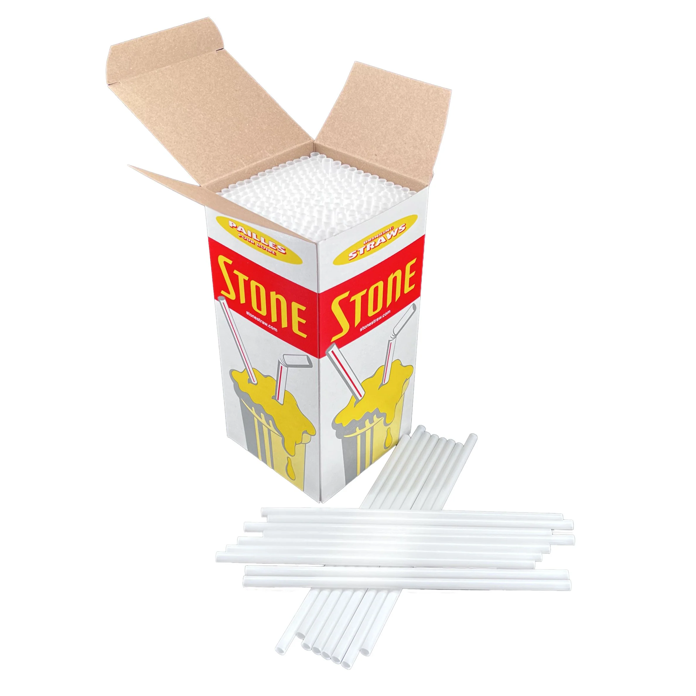 Stone -  Plastic Straw - 8" Milkshake - 020500 - Image 4